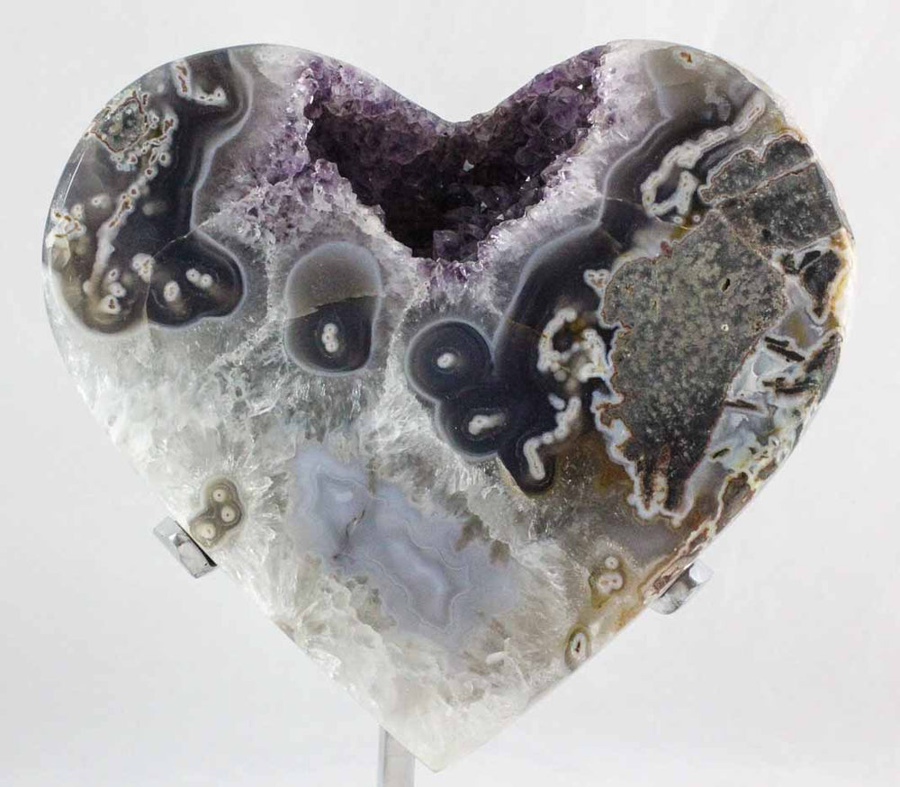 Amethyst & Agate Heart
