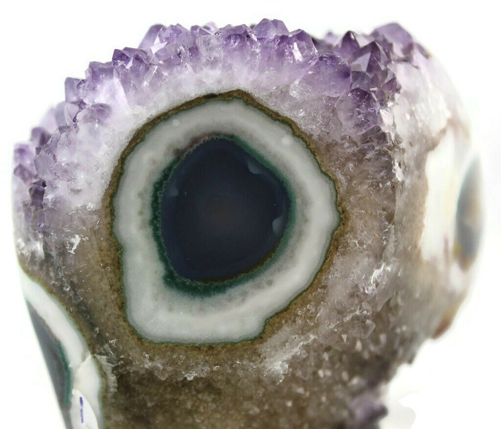 Bright Eyed and Banded Amethyst Nodule