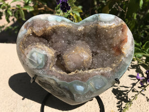 Glitter Covered Agate Heart