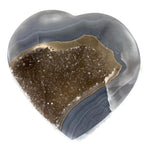 Banded Blue Agate Surrounds Microcrystalline Quartz Heart