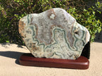 Translucent Quartz and Green Banded Agate Slab