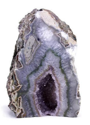 Quartz with Agate surrounding Amethsyt  Slab