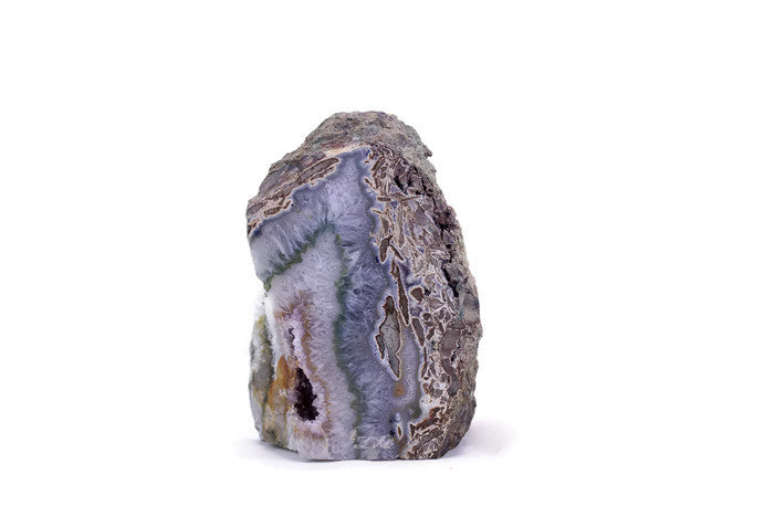 Quartz with Agate surrounding Amethsyt  Slab