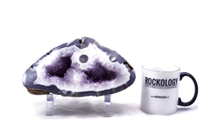 Large Agate Eye with Amethsyt Geode