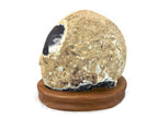 Microcrystalline Quartz over Blue Agate Geode
