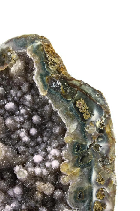 Uruguayan agate w/ druzy quartz