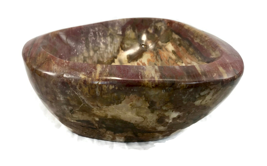 Tree Ringed Petrified Wood Bowl