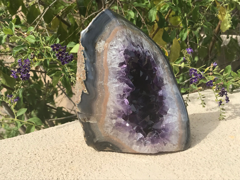Stylish Amethyst Crystal Filled Geode