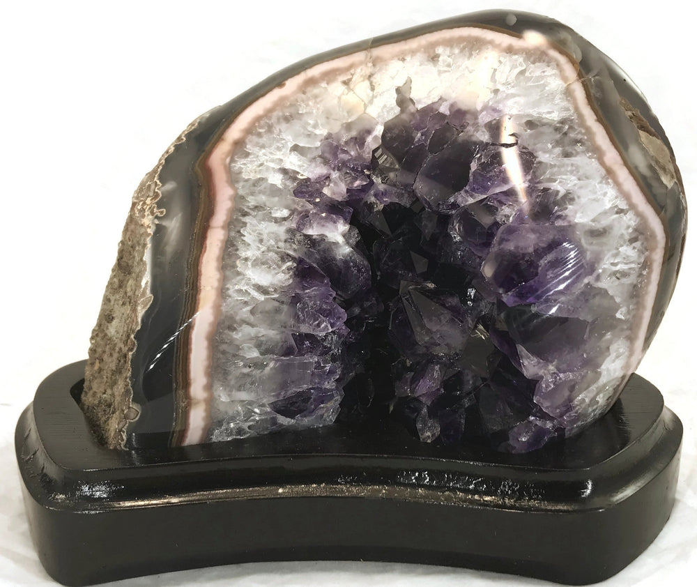 Rose Banded Amethyst Geode