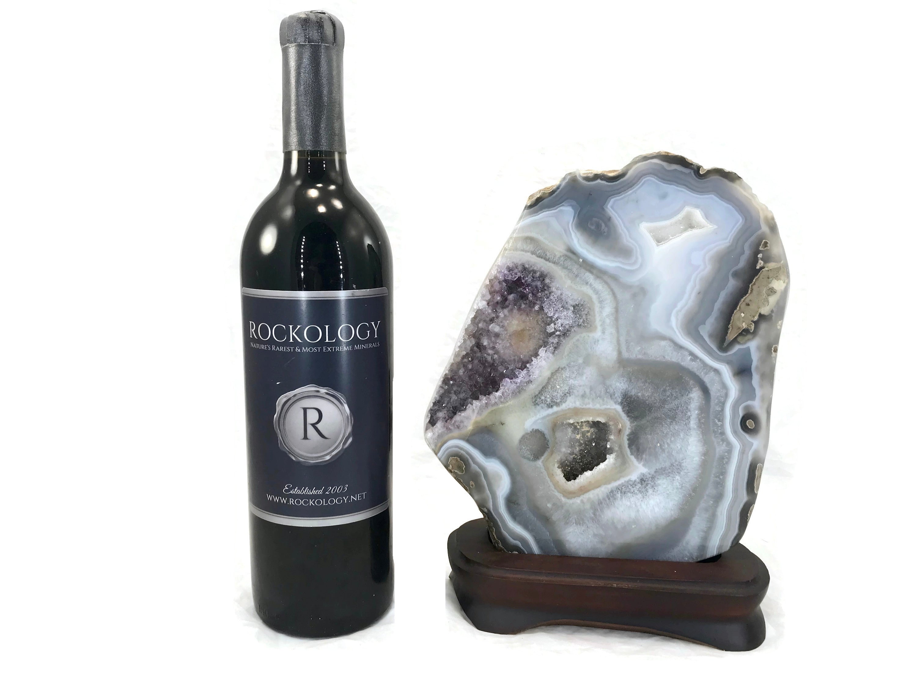 Elaborate Brazilian Agate with Amethyst