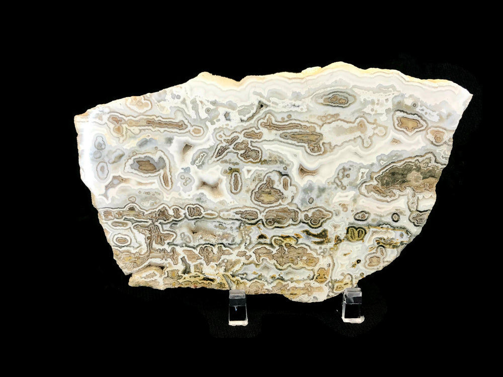 Tightly Patterned White Agate Slab