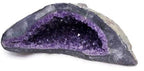 Green Banded Agate with Amethyst Geode