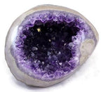 Olive, Grey and Gold Agate with Amethyst Geode