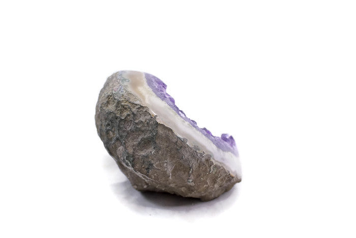 Olive, Grey and Gold Agate with Amethyst Geode