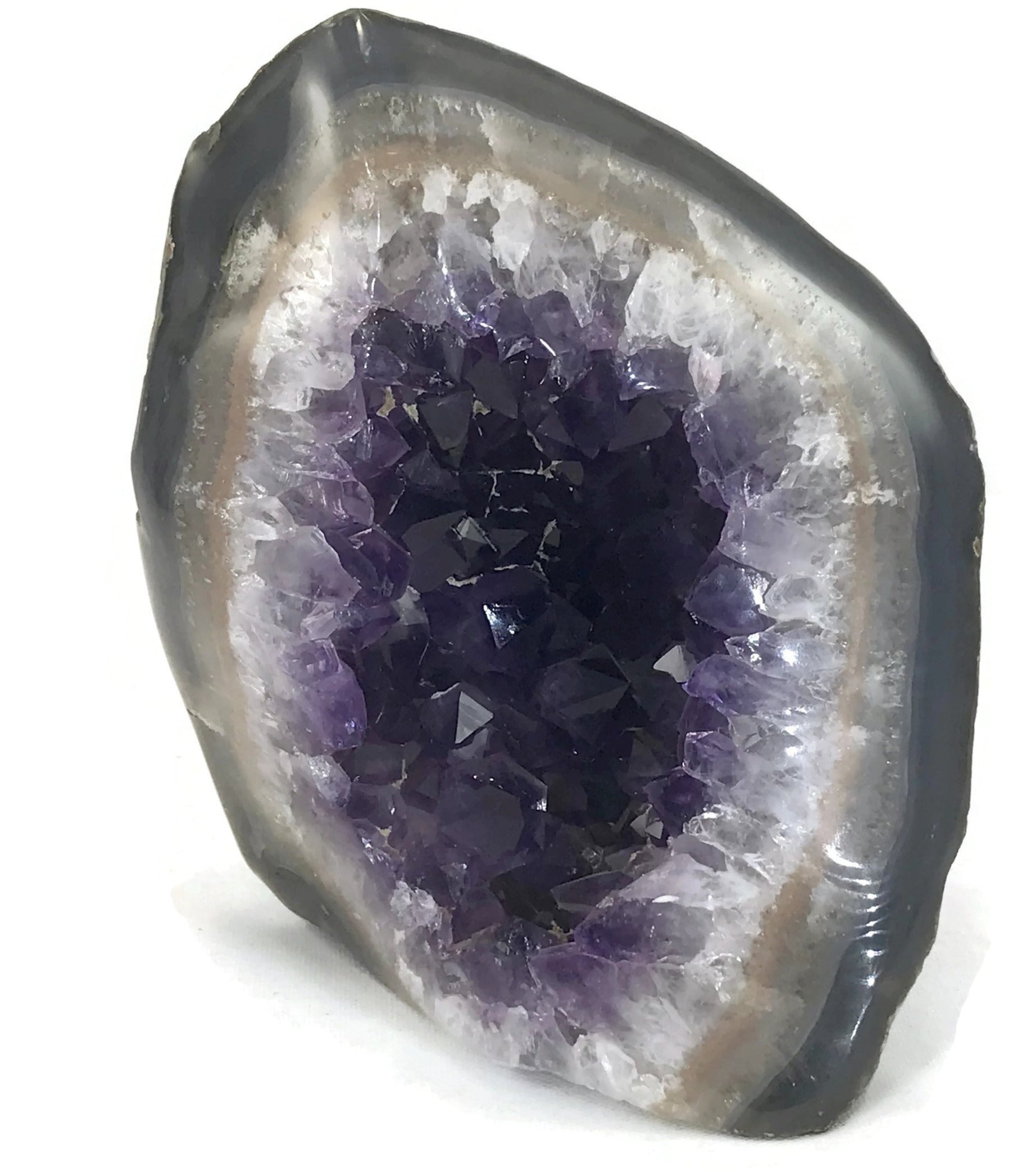 Stylish Amethyst Crystal Filled Geode