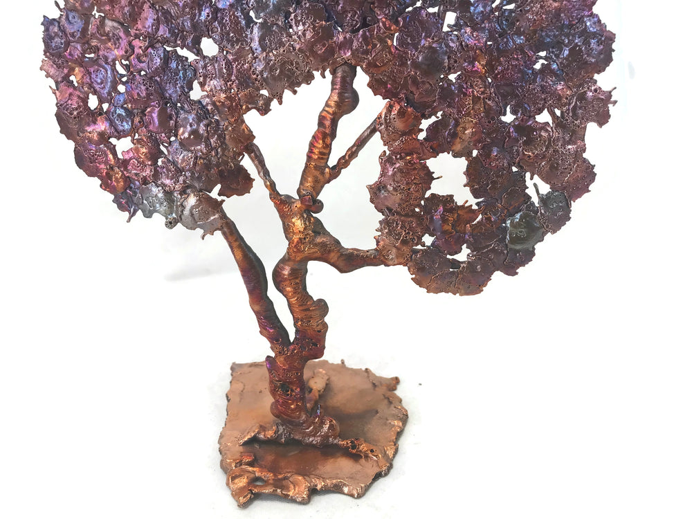 Standing Handcrafted Rainbow Copper Tree