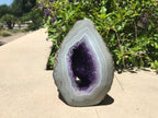 Perfect Blue Banded Amethyst Geode