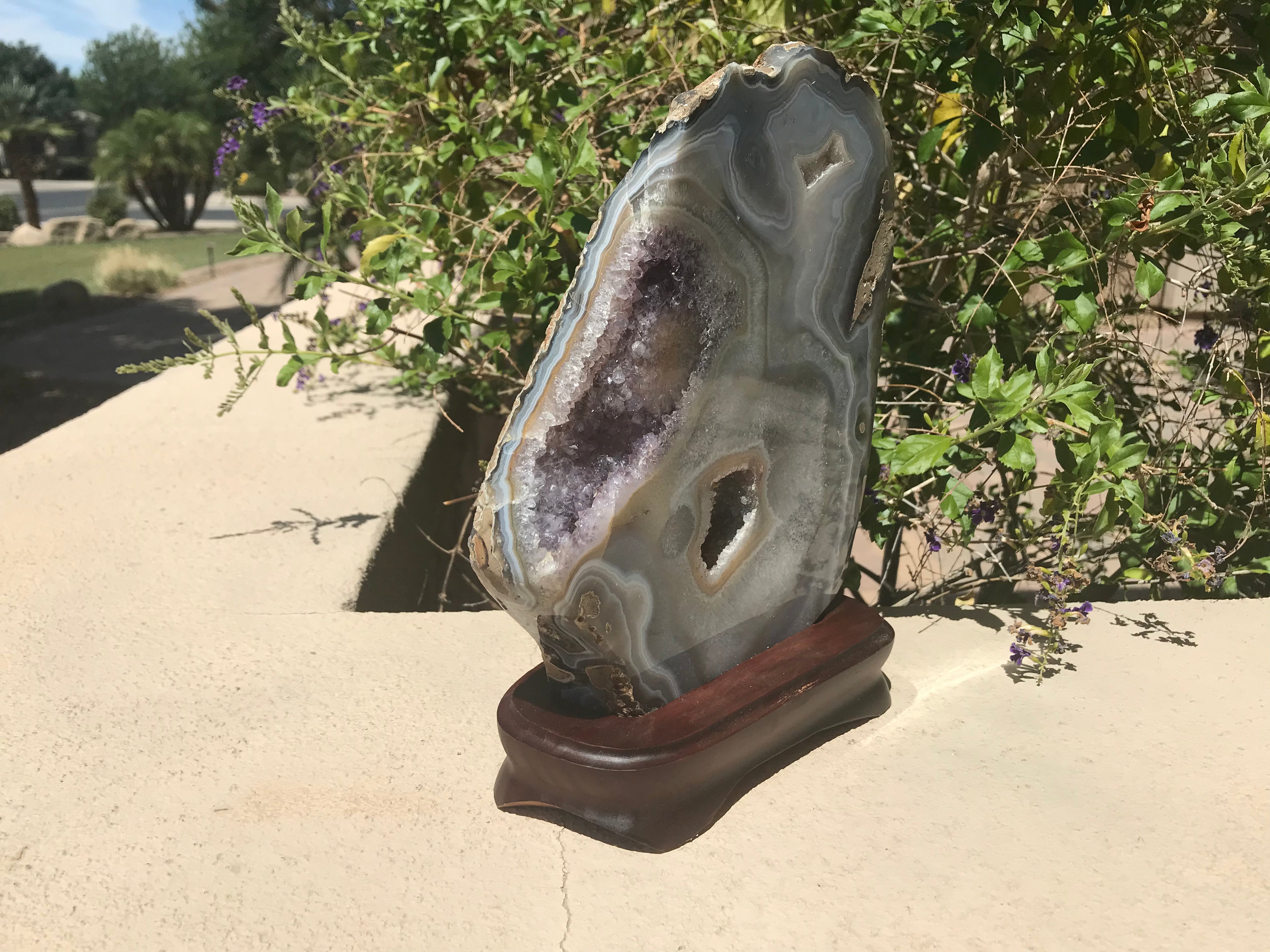 Elaborate Brazilian Agate with Amethyst