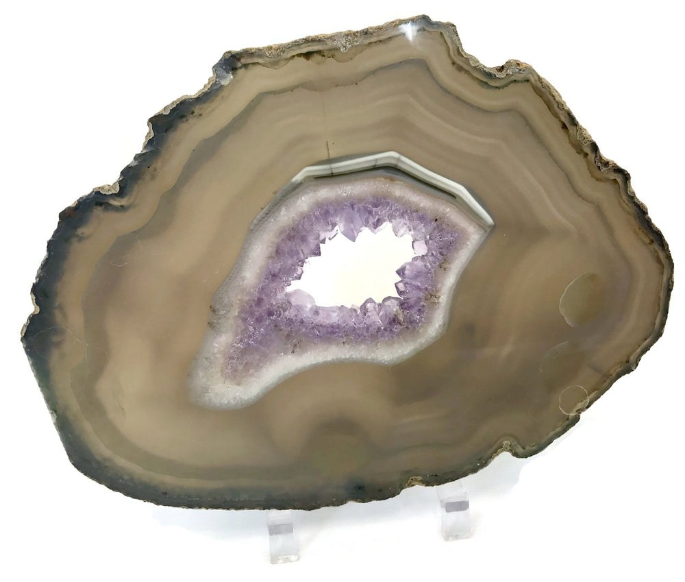 Amethyst Crystal Lined Agate Slice