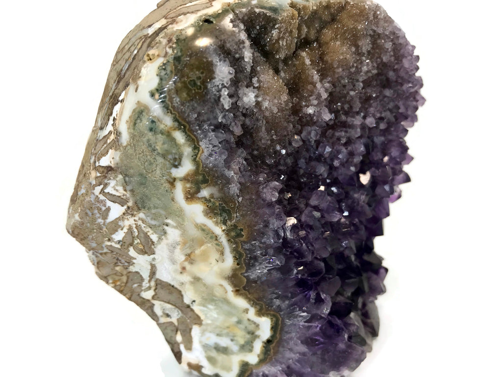 Colorful Microcrystalline Quartz With Amethyst Freeform