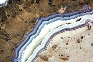 Lavender Banded Dugway Geode