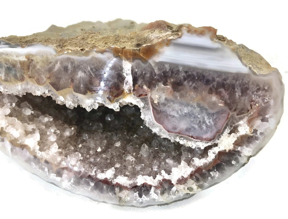 Crystals Framing Crystals Rose and Amethyst Geode
