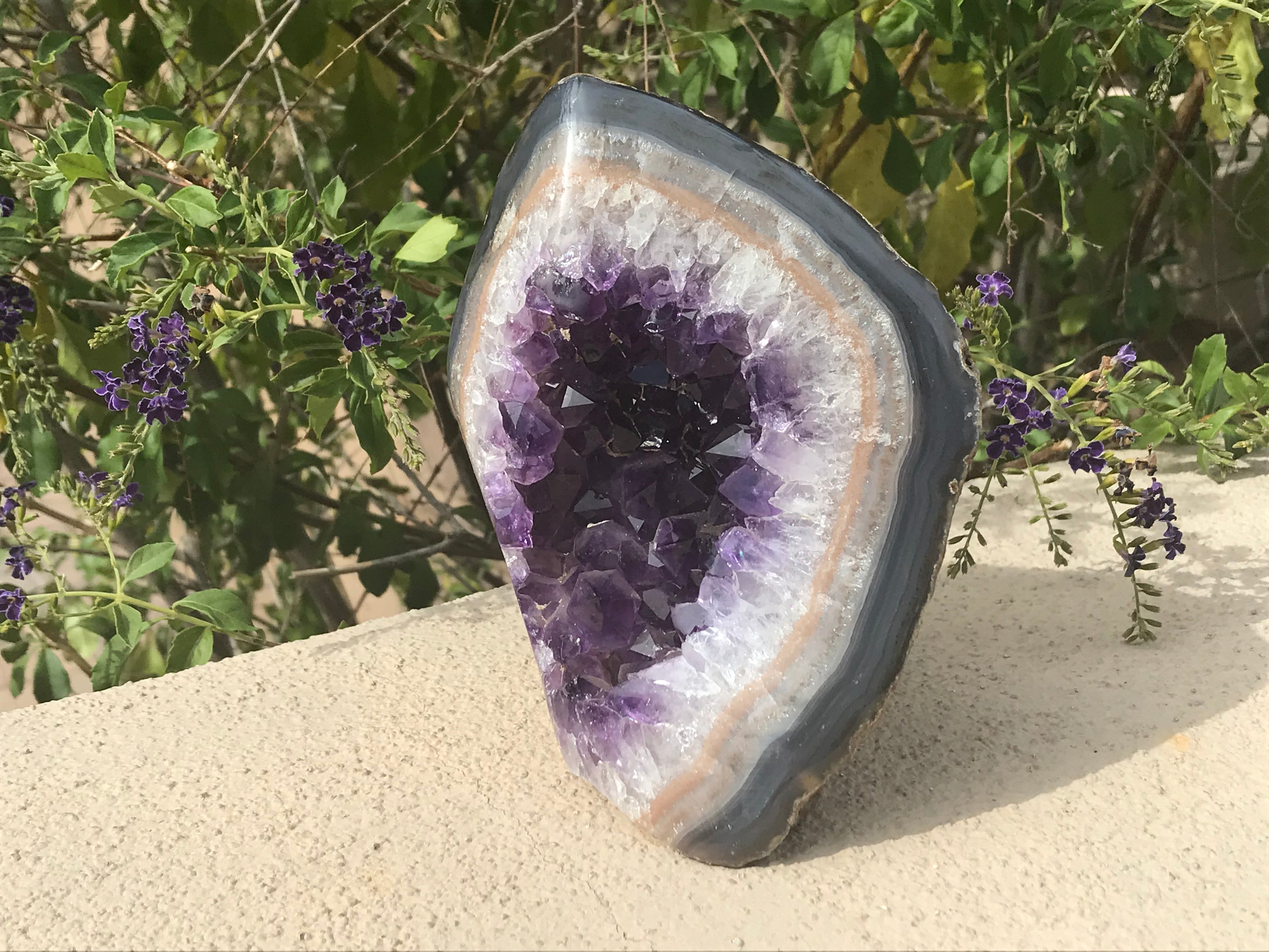 Stylish Amethyst Crystal Filled Geode