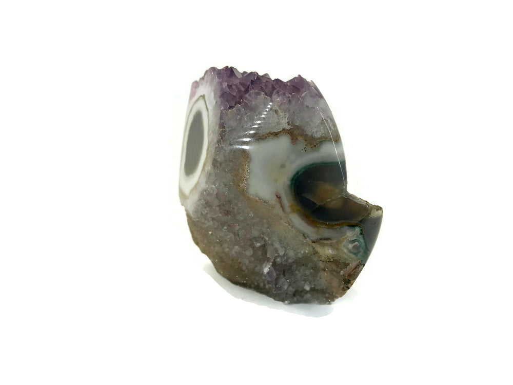 Bright Eyed and Banded Amethyst Nodule