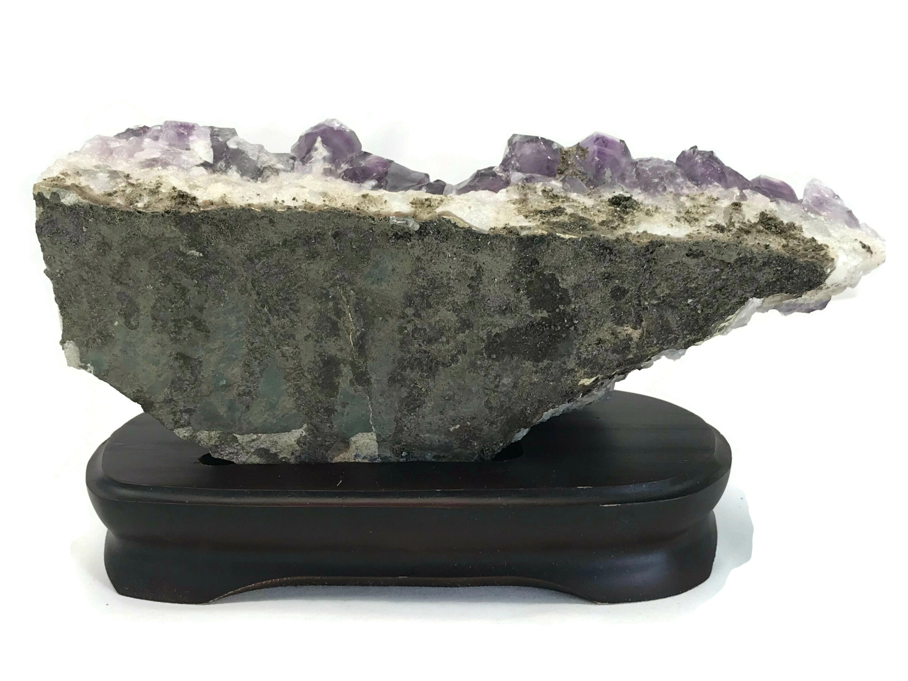 Horizontal Brazilian Amethyst Cluster