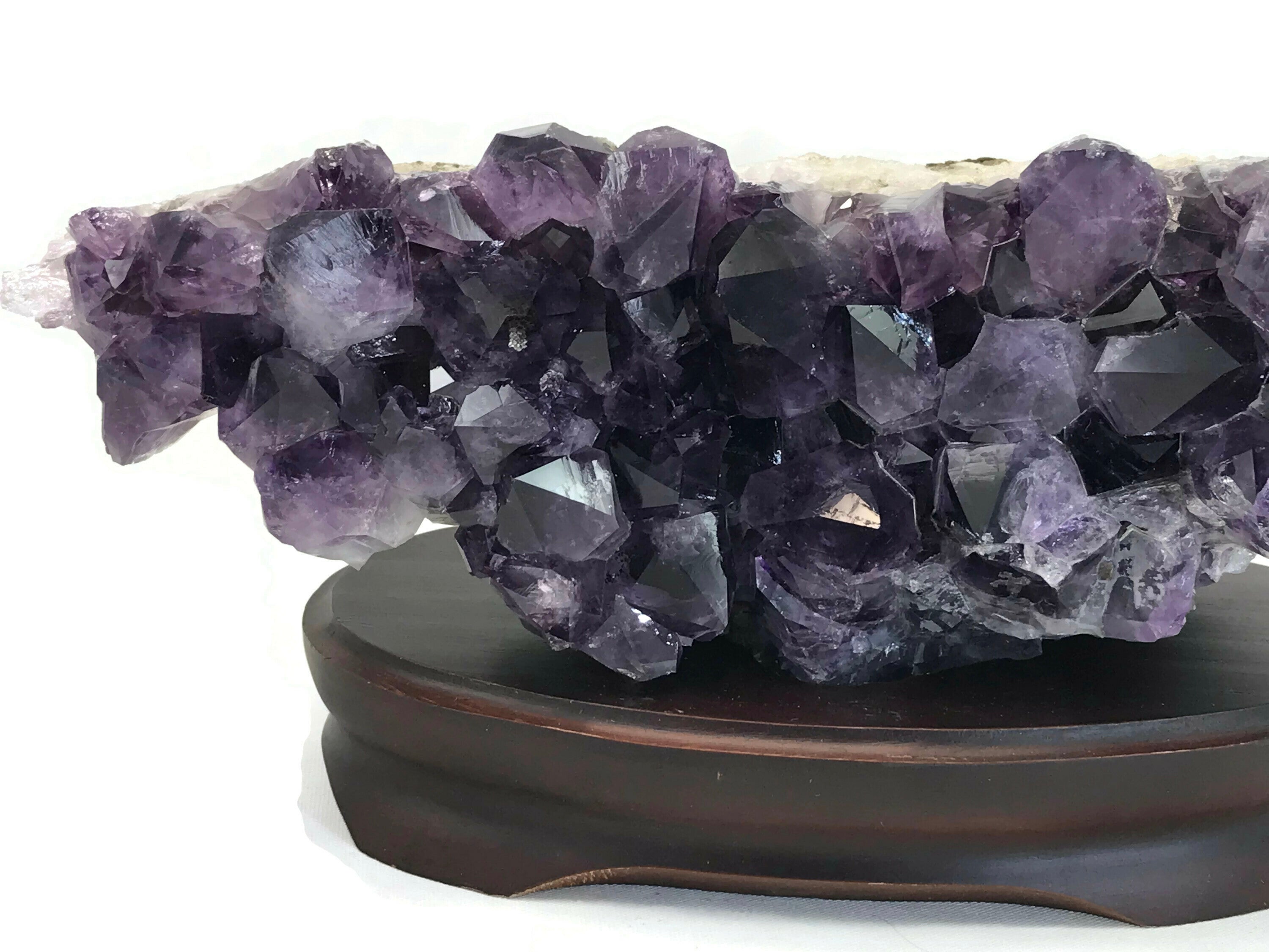 Horizontal Brazilian Amethyst Cluster
