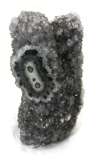 Quartz Crystals Over Silver Agate Cluster