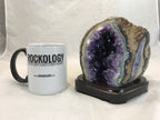 Green Agate with Amethyst Geode