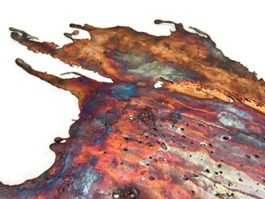 Rich Colored Copper Splash Wall Art
