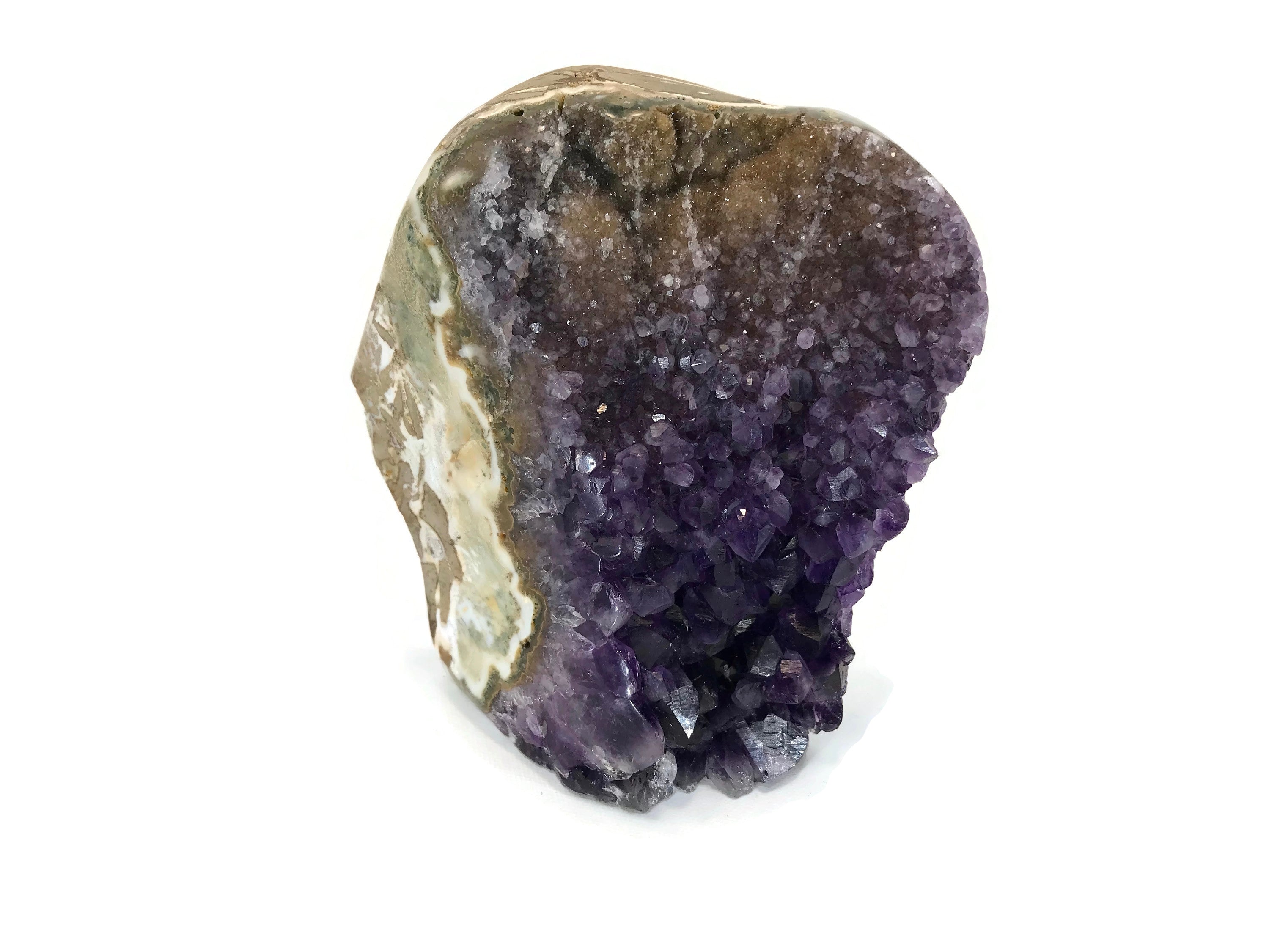 Colorful Microcrystalline Quartz With Amethyst Freeform