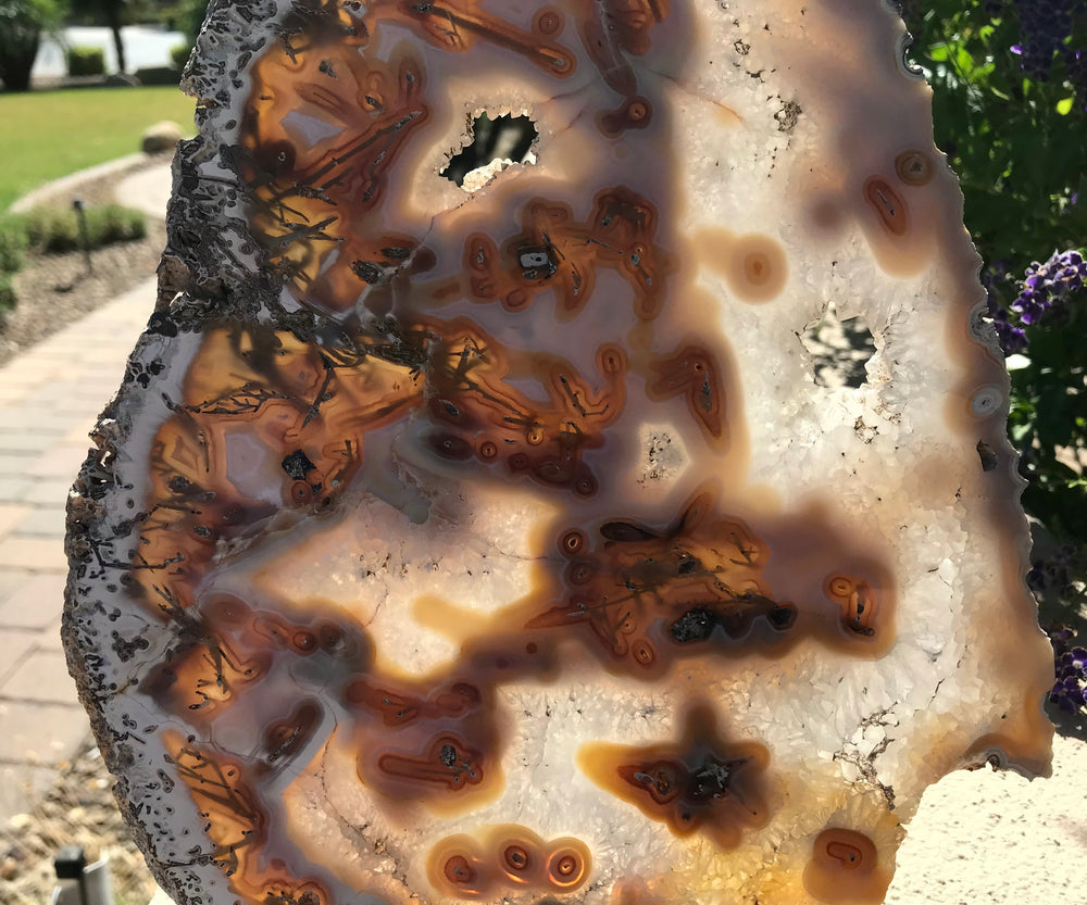 Night and Day Agate Slice