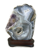 Elaborate Brazilian Agate with Amethyst