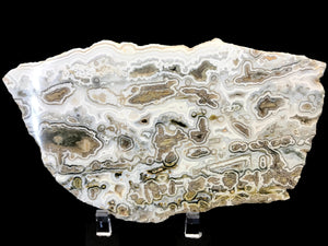 Tightly Patterned White Agate Slab