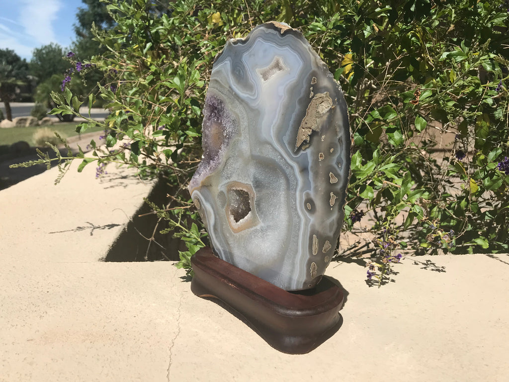 Elaborate Brazilian Agate with Amethyst