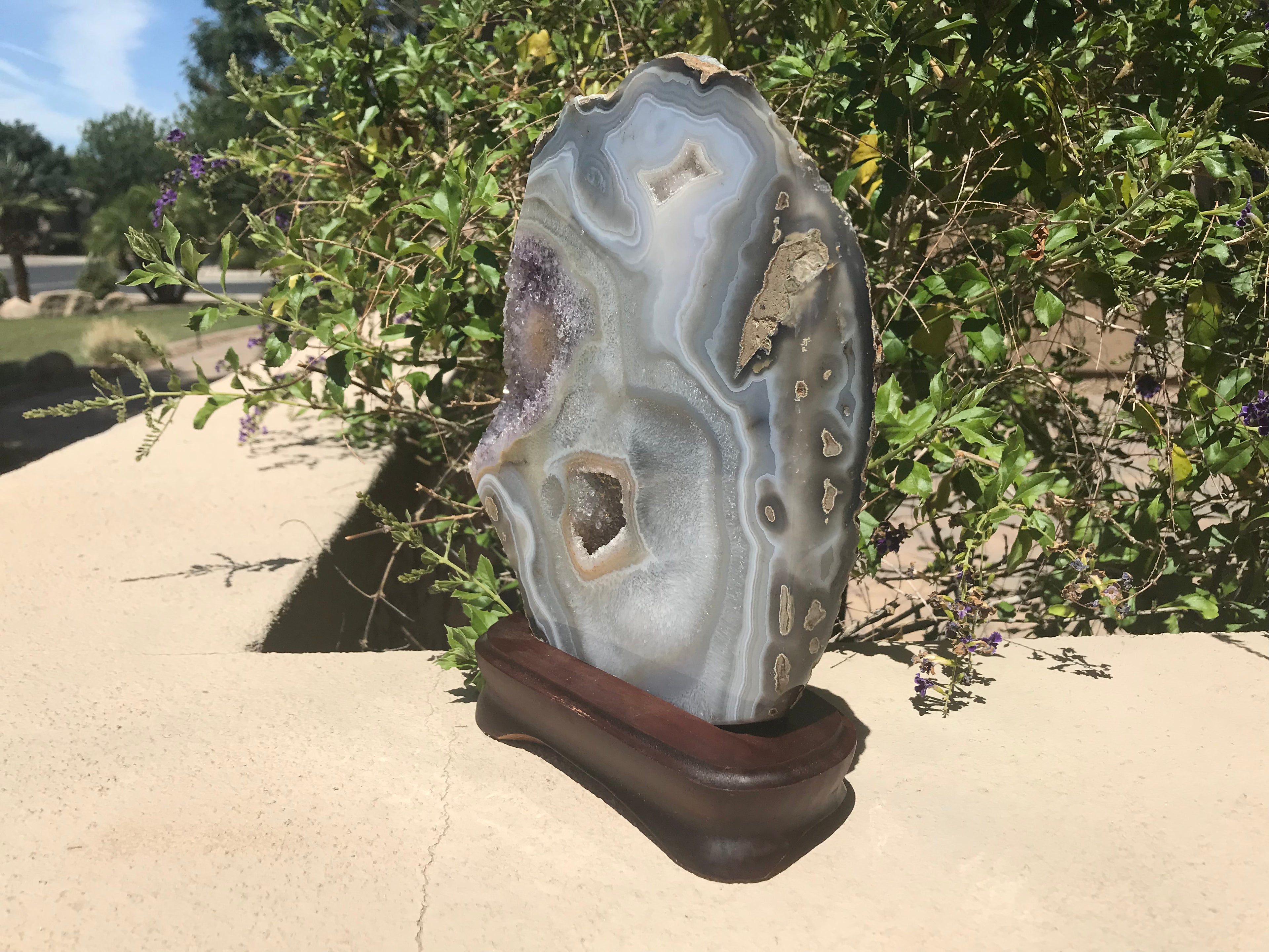 Elaborate Brazilian Agate with Amethyst