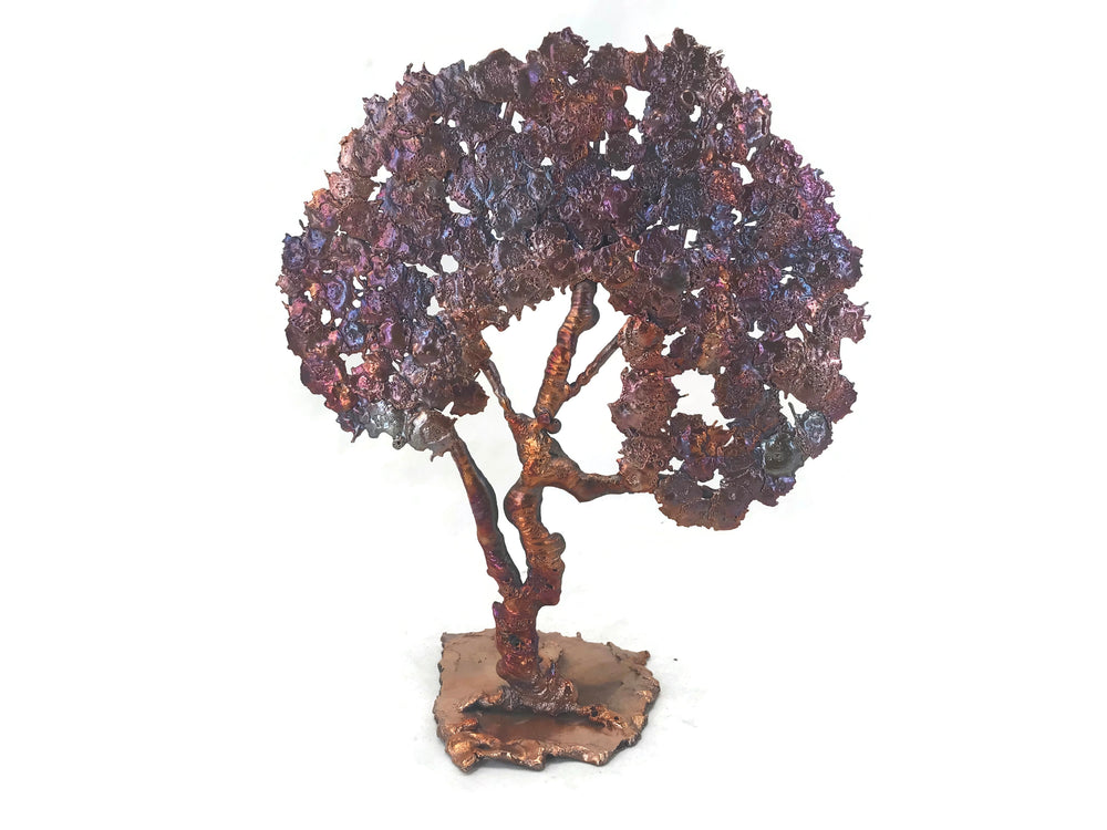 Standing Handcrafted Rainbow Copper Tree