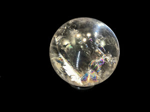 Clear Quartz Crystal Sphere with Multiple Mini Rainbows