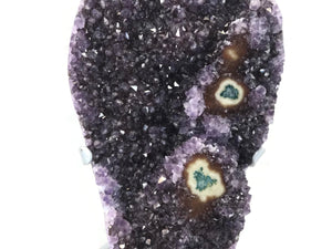 Amethyst Crystals with Agate Eyes