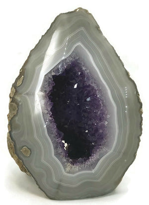 Perfect Blue Banded Amethyst Geode