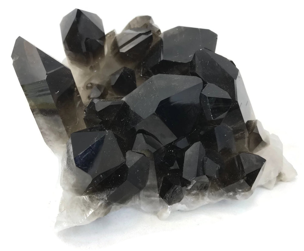 Black Quartz Crystal Cluster