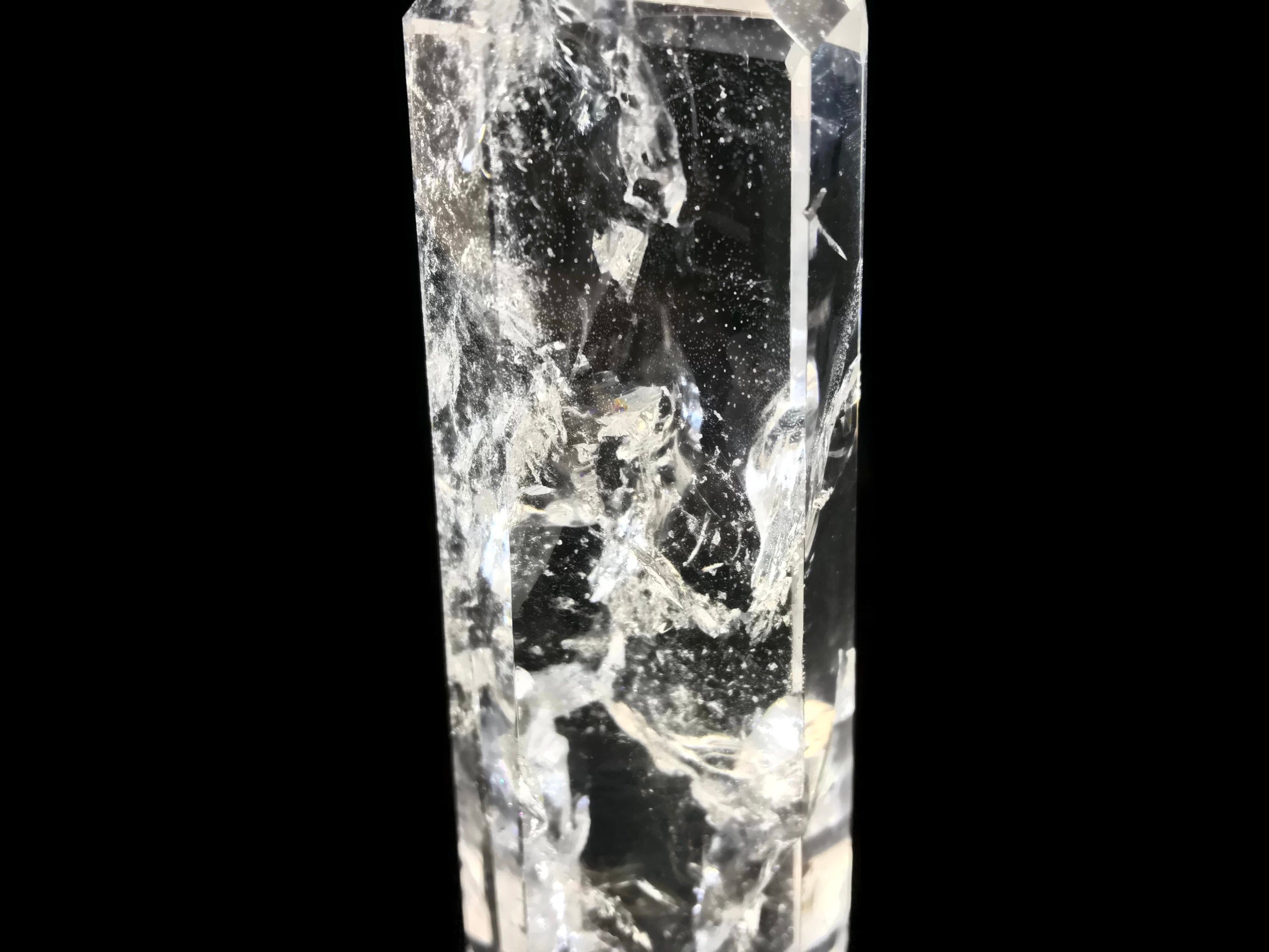 Tower of Clear Quartz Crystal with Inclusions