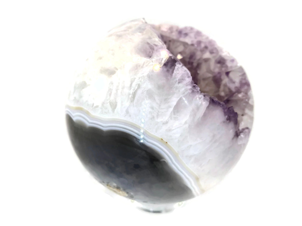 Lavender Amethyst with Agate Sphere