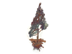 Splash Copper Pine Tree Sculpture