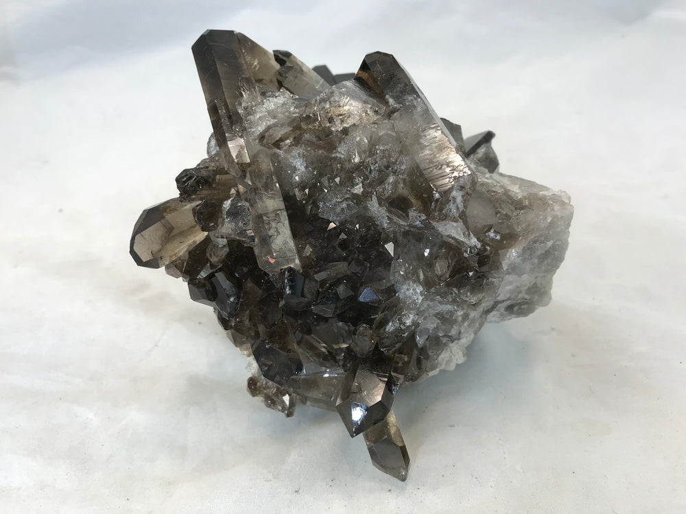 Double Terminated Black Crystal Cluster