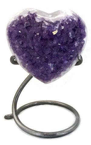 Standing Uruguayan Amethyst Heart