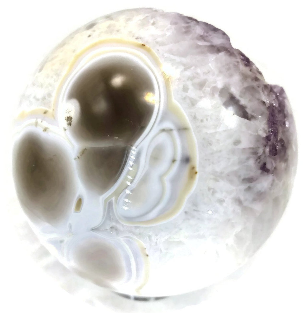 Lavender Amethyst with Agate Sphere